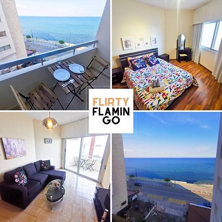 Flirty Flamingo Seaview Seafront Apartment Larnaca Exterior foto